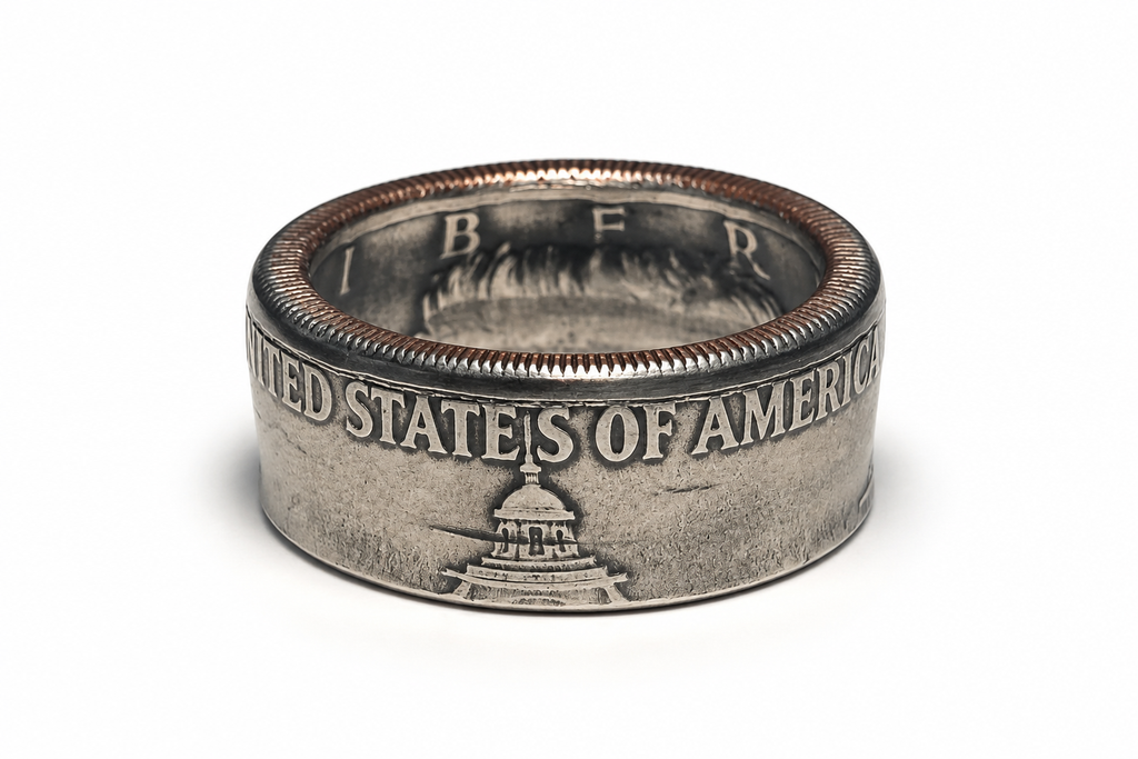 Liberty & Union Half Dollar Ring