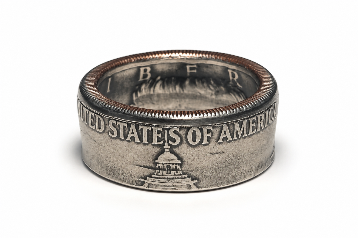 Liberty & Union Half Dollar Ring