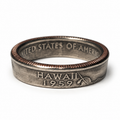 Hawaii State Quarter Coin Ring