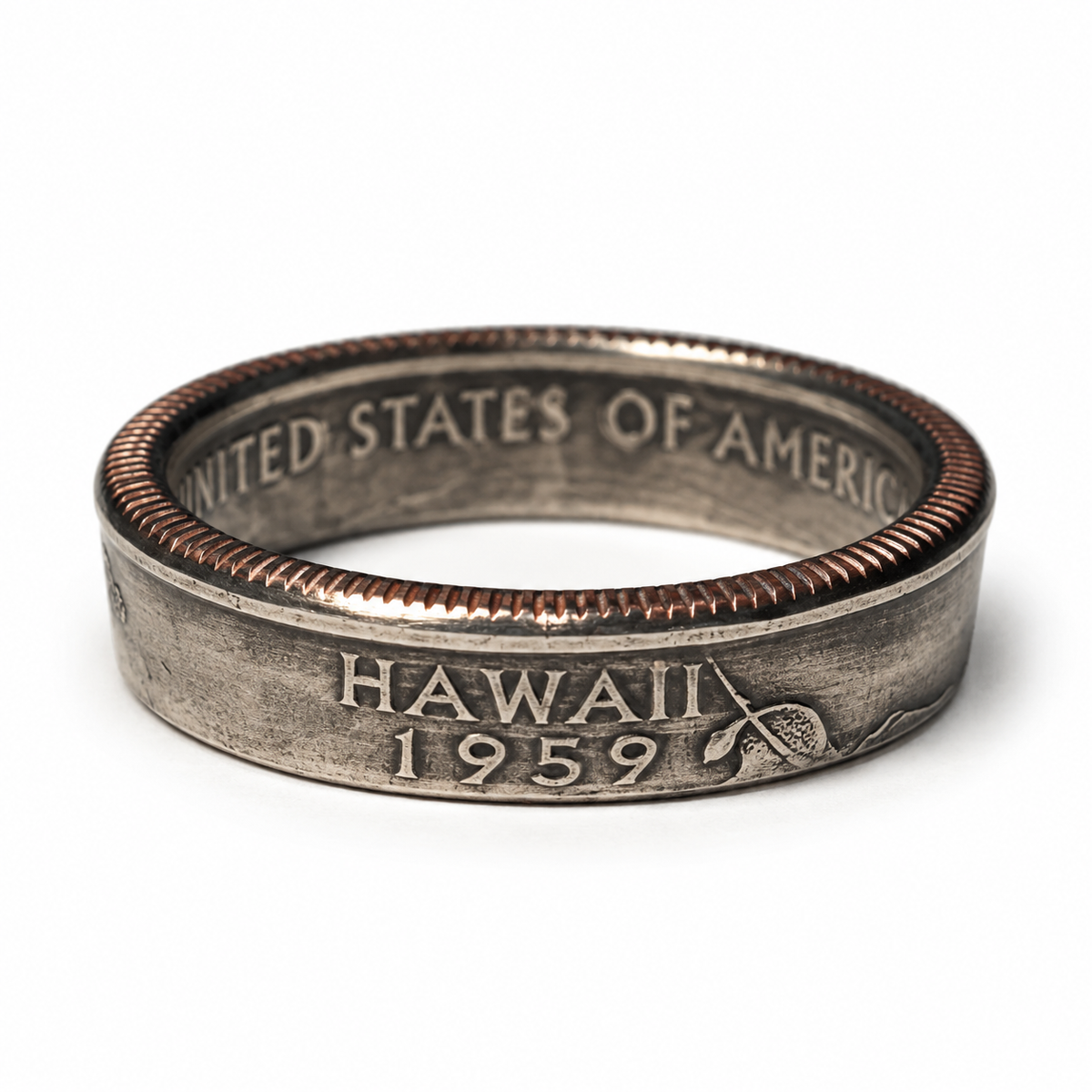 Hawaii State Quarter Coin Ring