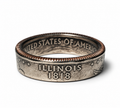 Illinois State Quarter Coin Ring