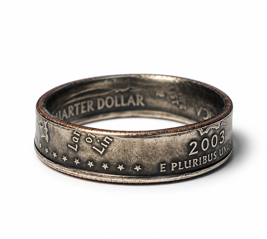 Illinois State Quarter Coin Ring
