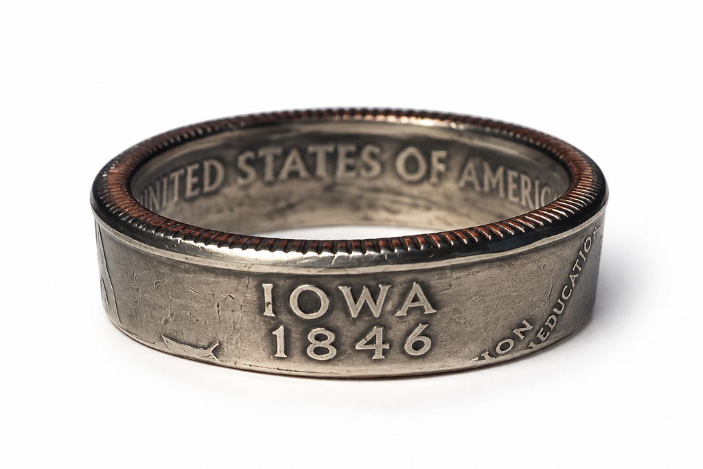Iowa State Quarter Coin Ring