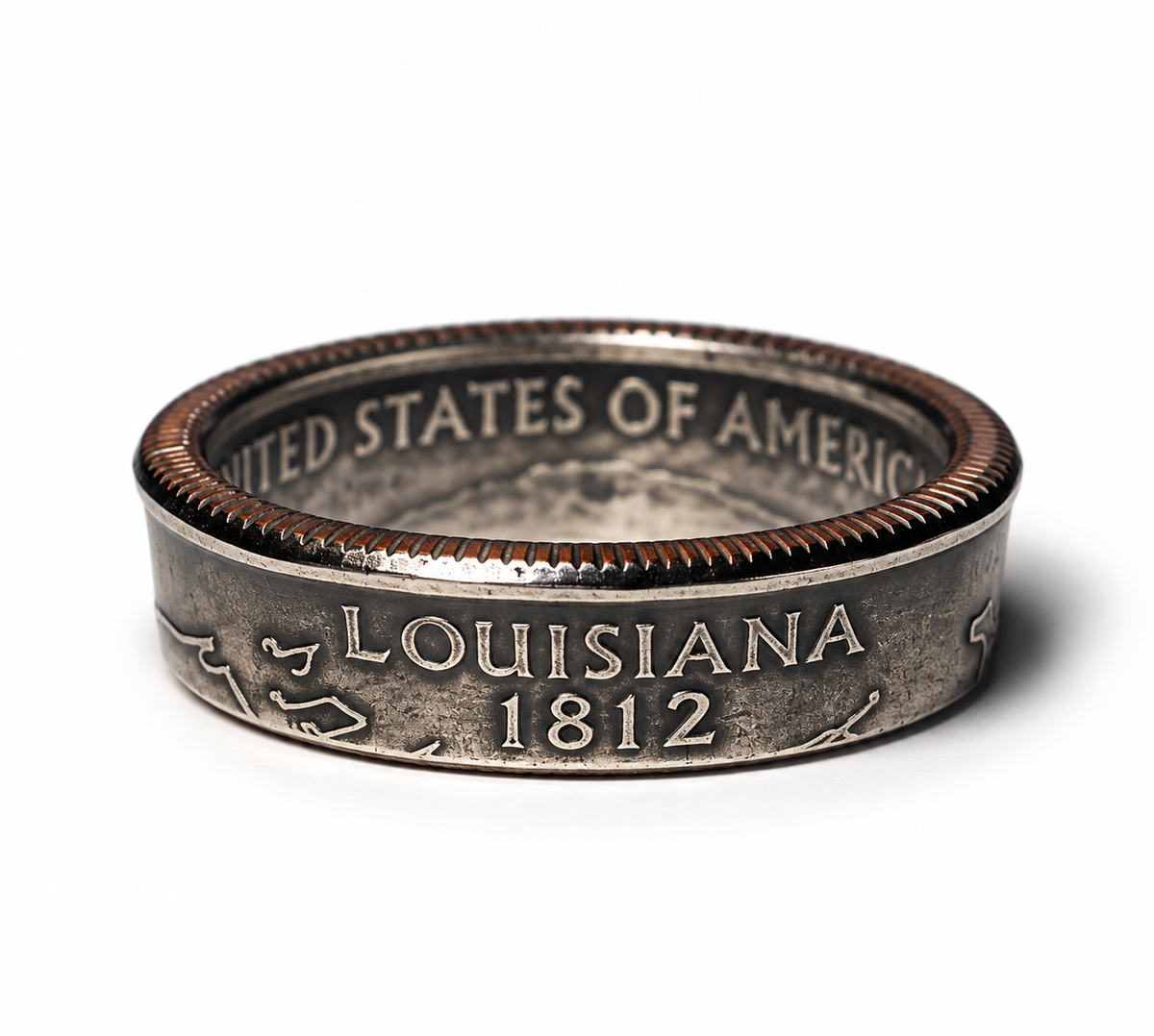 Louisiana State Quarter Coin Ring