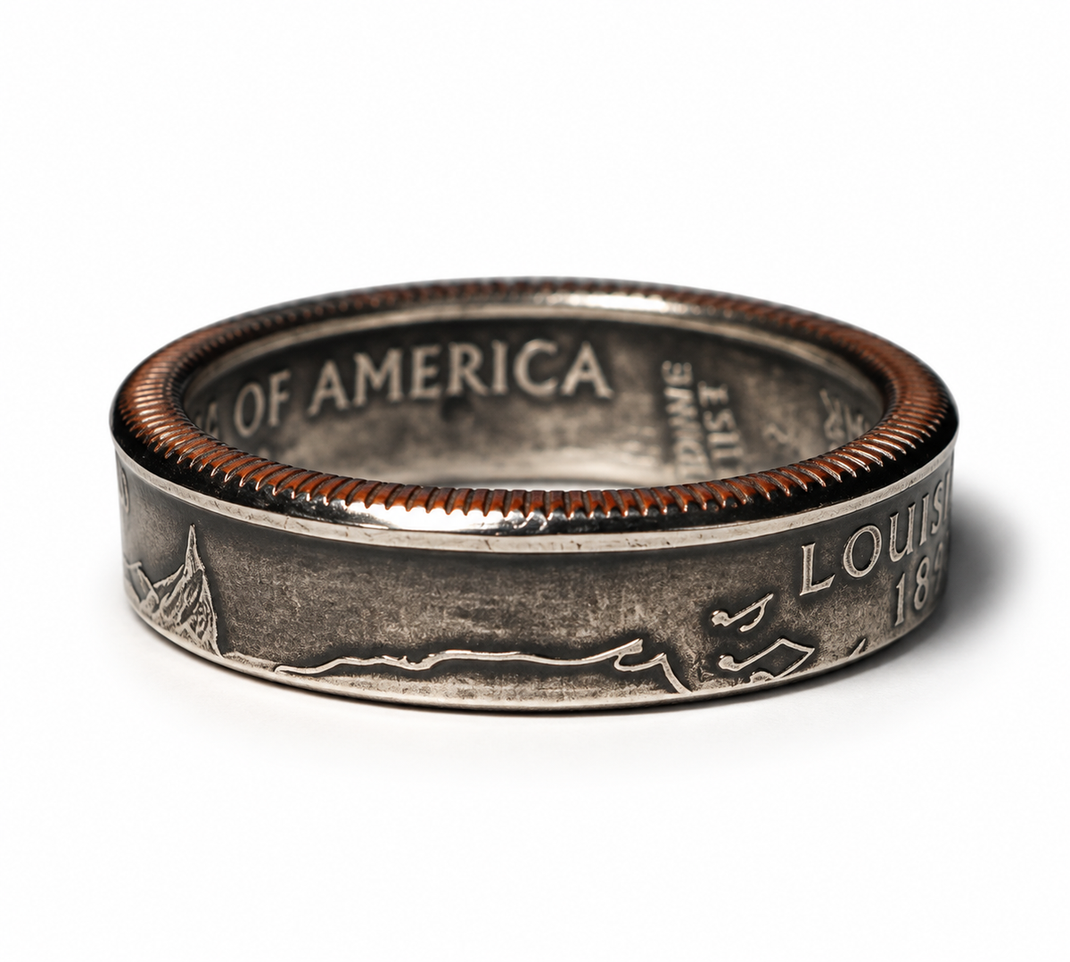 Louisiana State Quarter Coin Ring