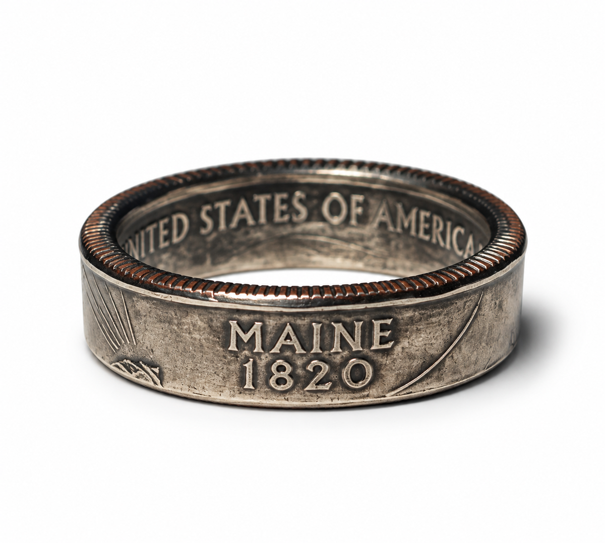 Maine State Quarter Coin Ring