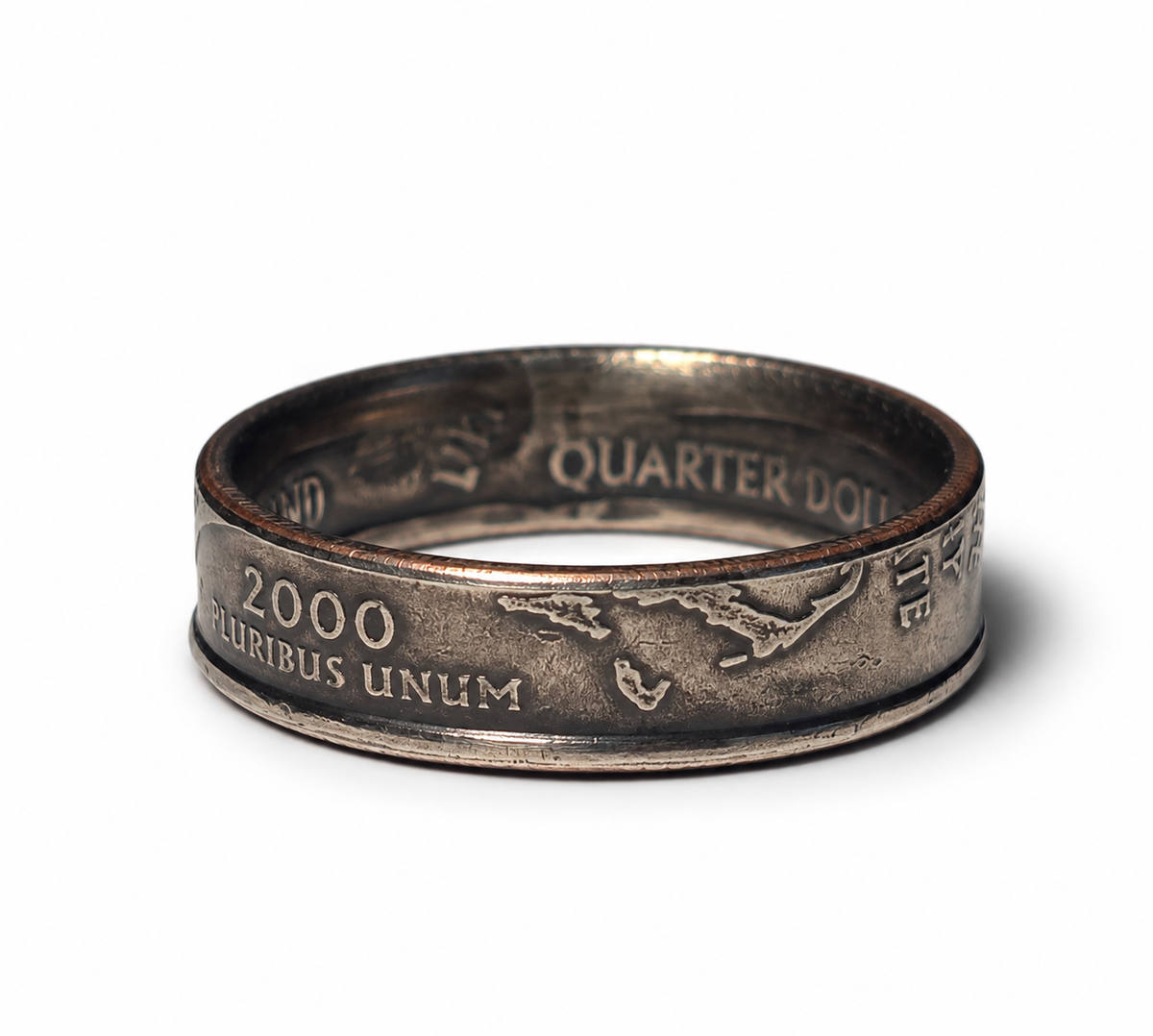 Massachusetts State Quarter Coin Ring
