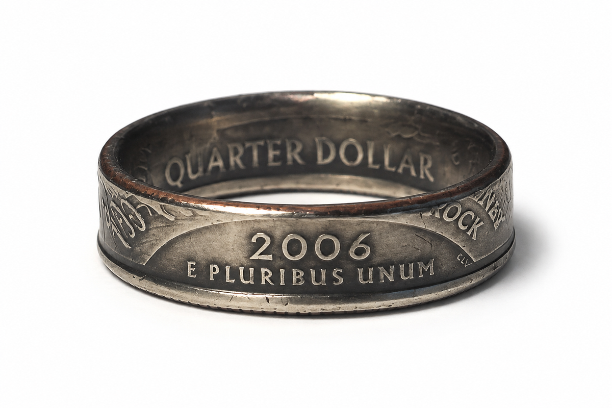 Nebraska State Quarter Coin Ring