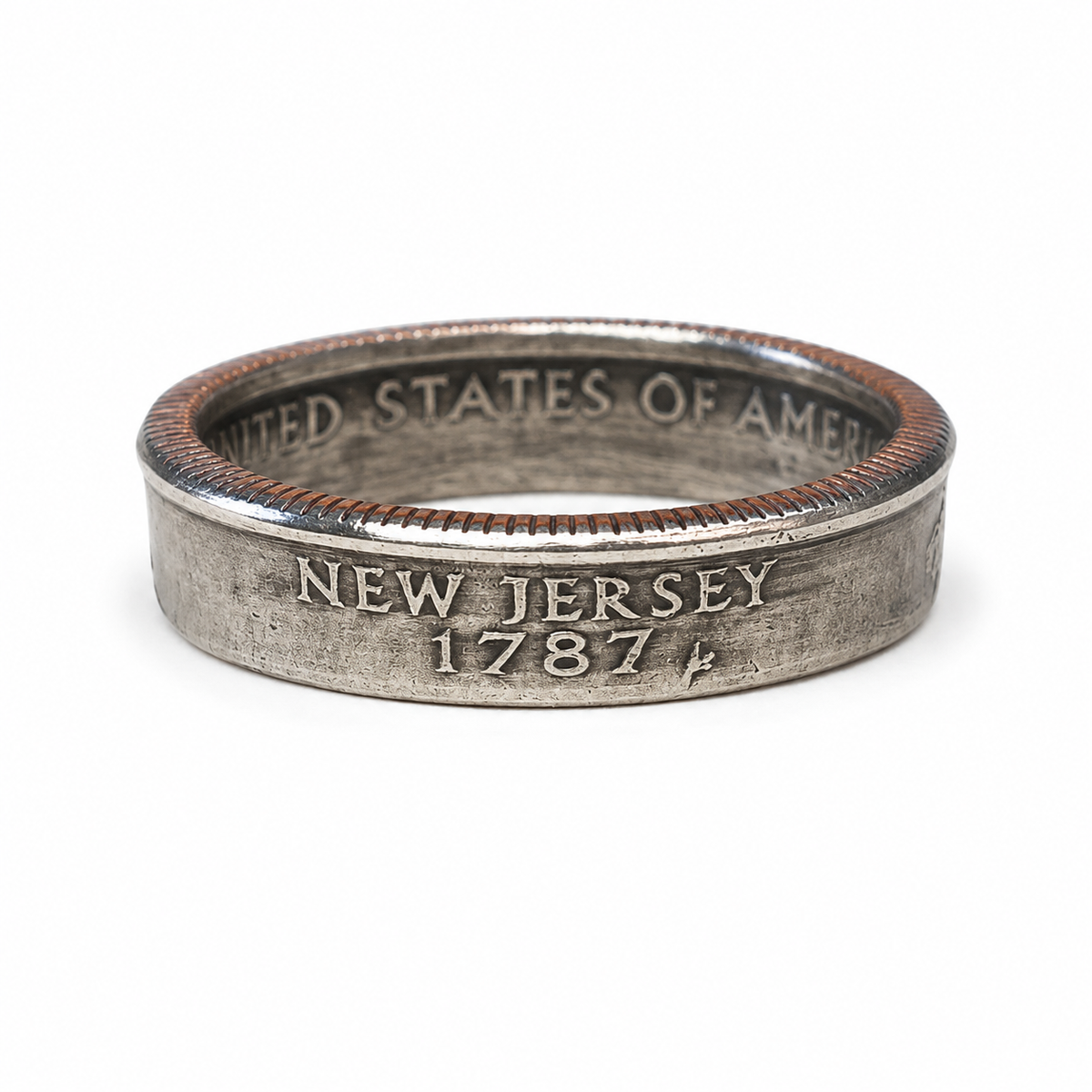 New Jersey State Quarter Coin Ring