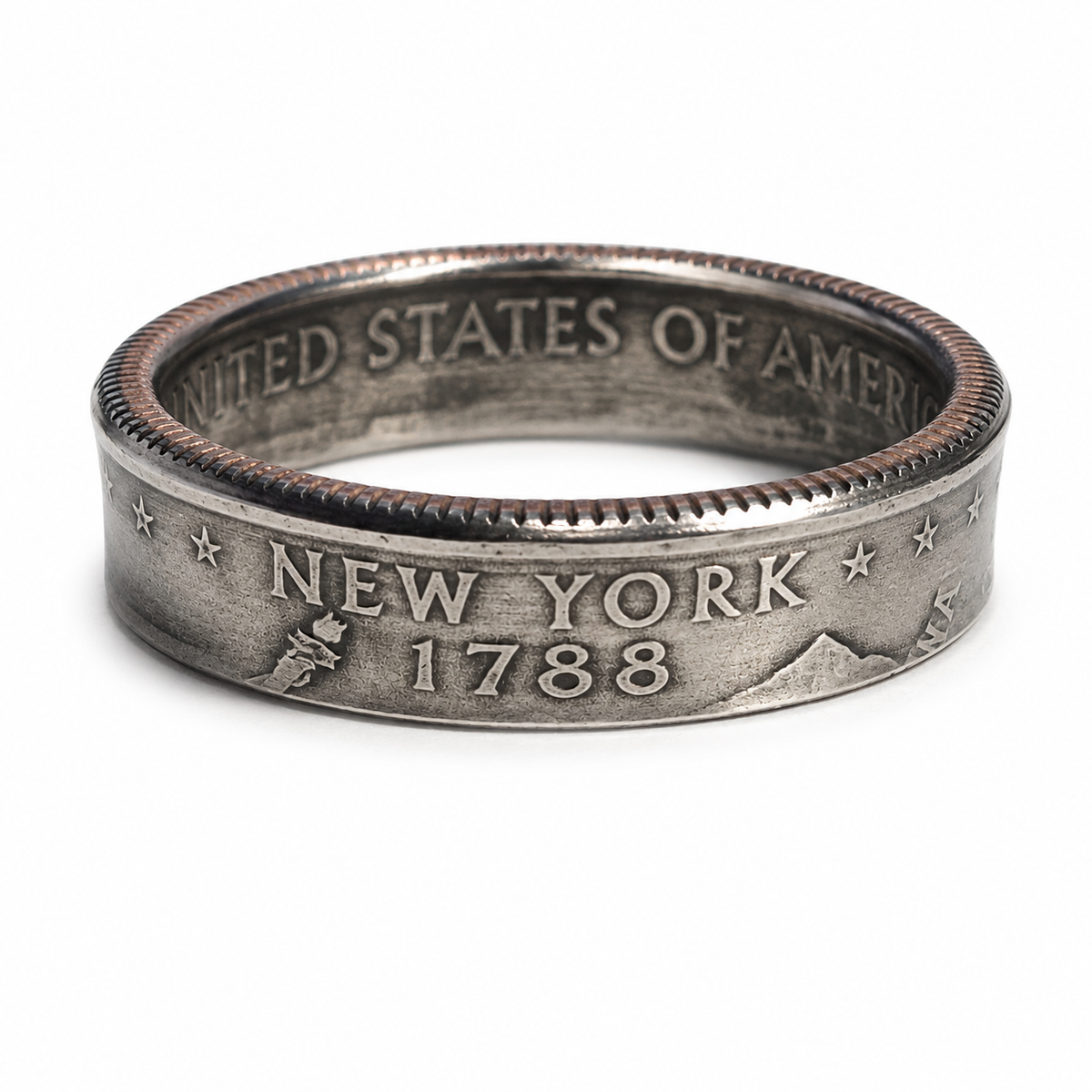 New York State Quarter Coin Ring