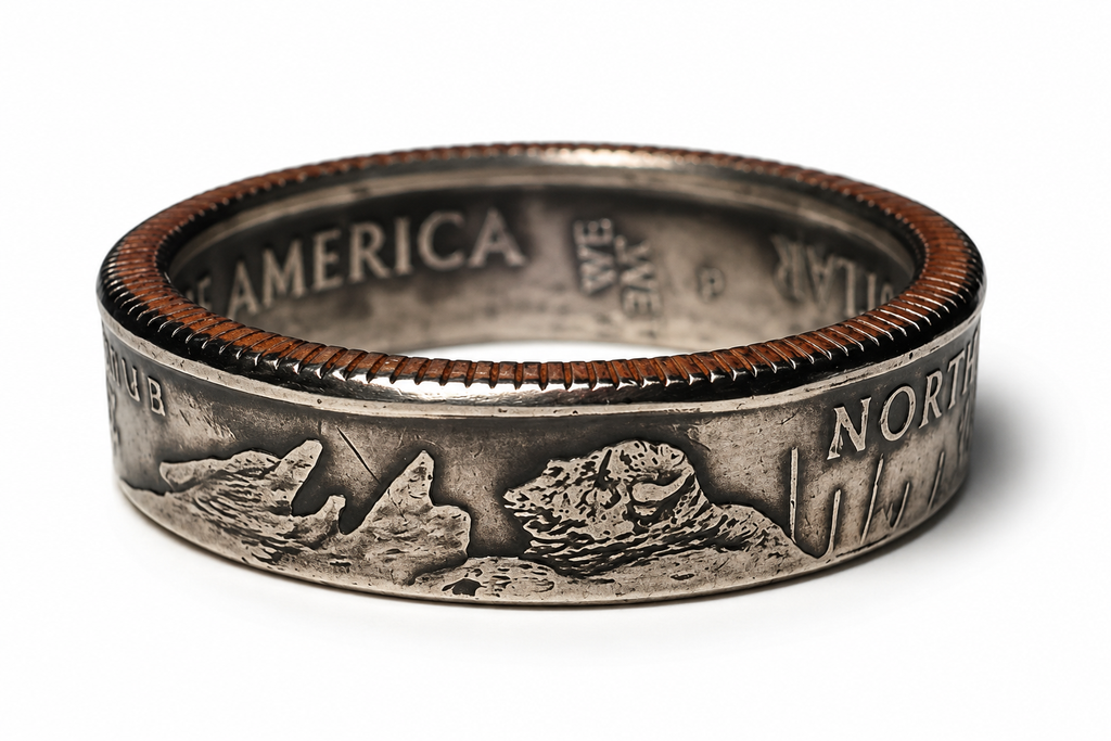 North Dakota State Quarter Coin Ring
