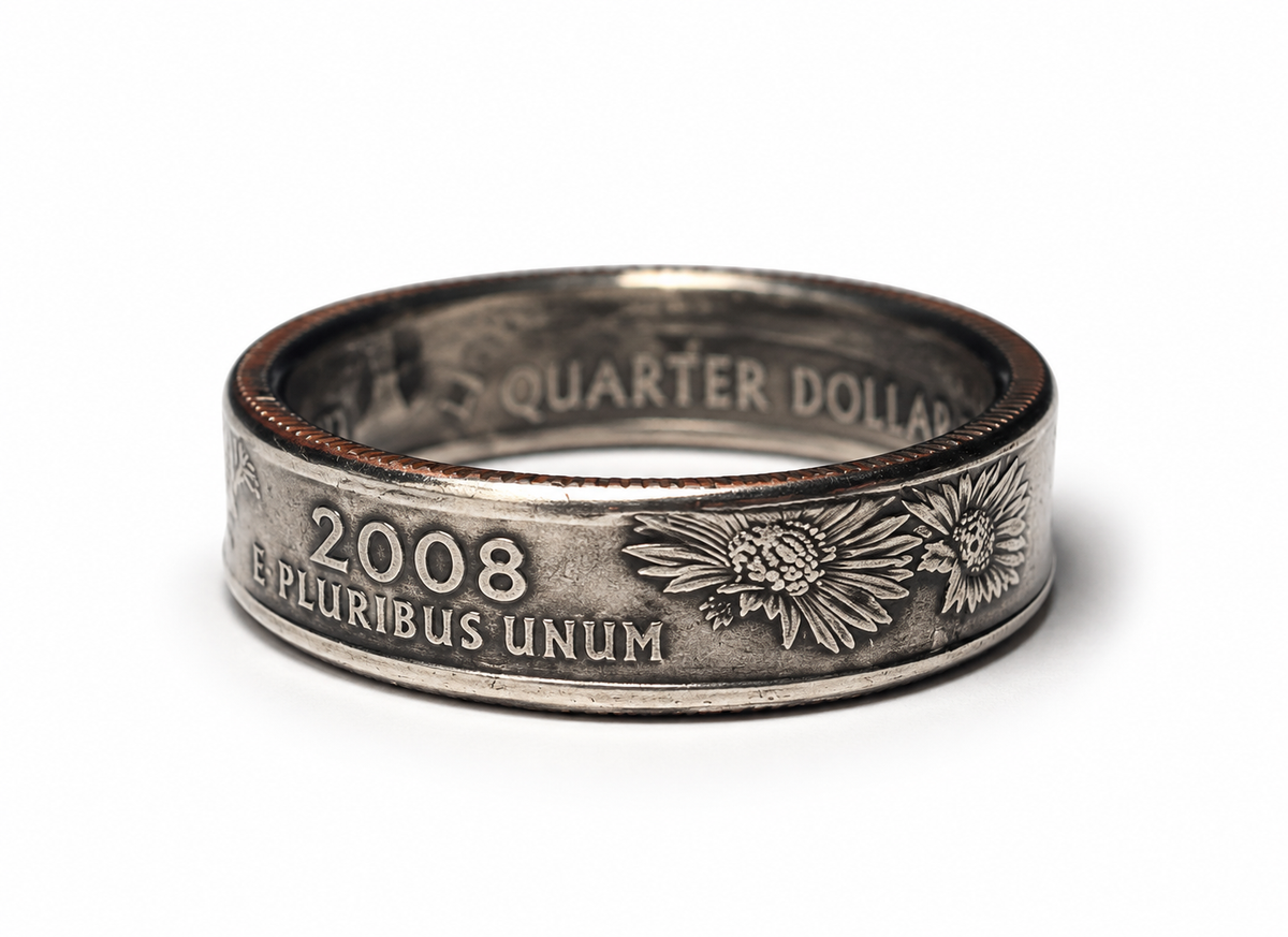 Oklahoma State Quarter Coin Ring