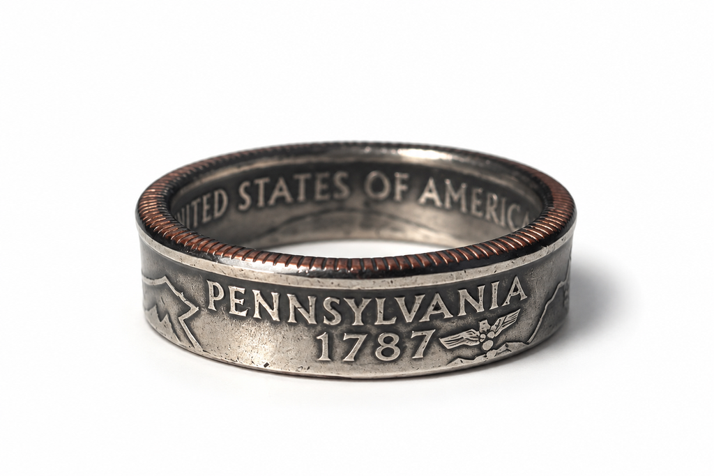 Pennsylvania State Quarter Coin Ring