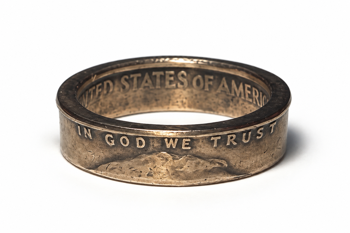 In God We Trust Penny Ring