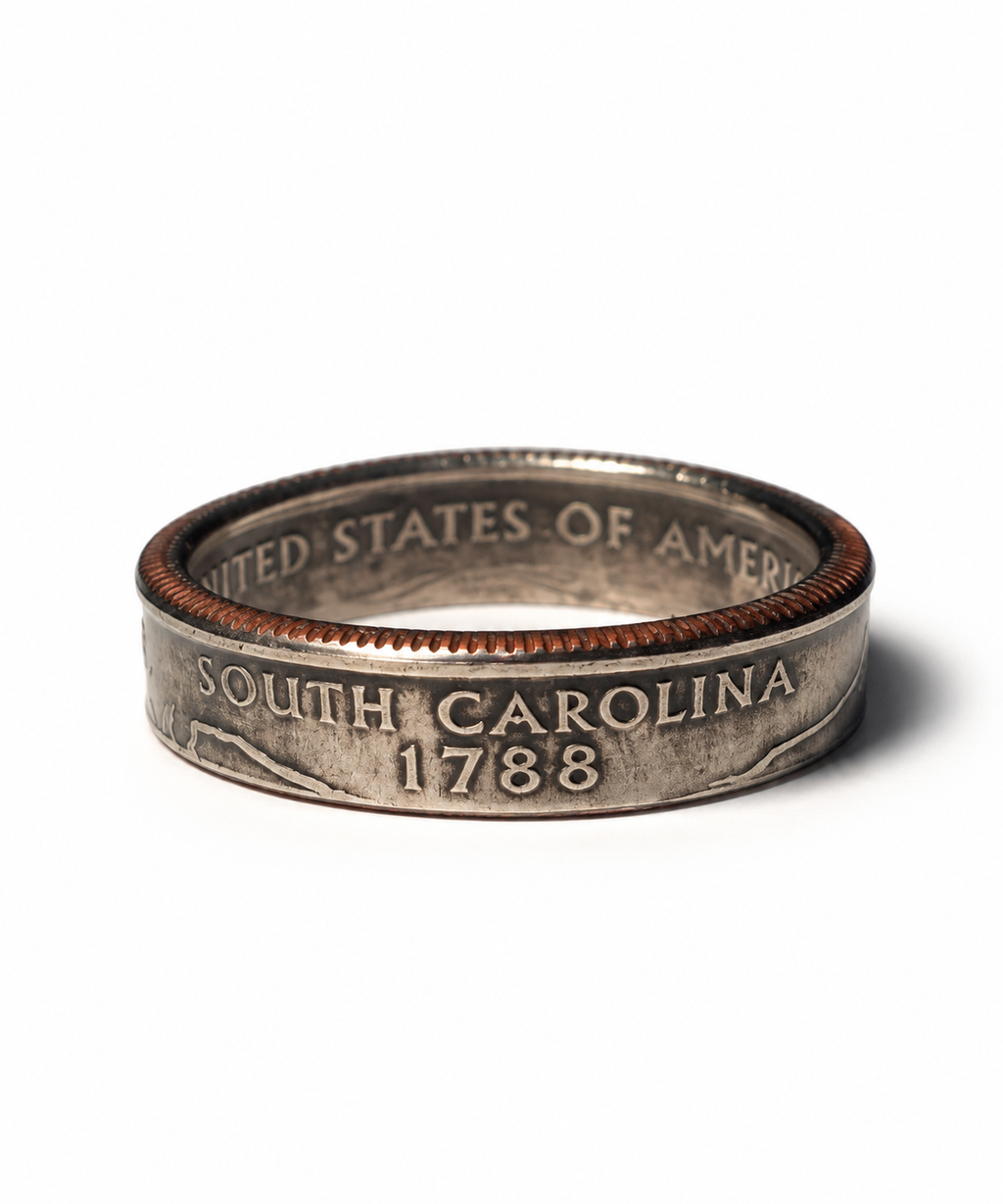 South Carolina State Quarter Coin Ring