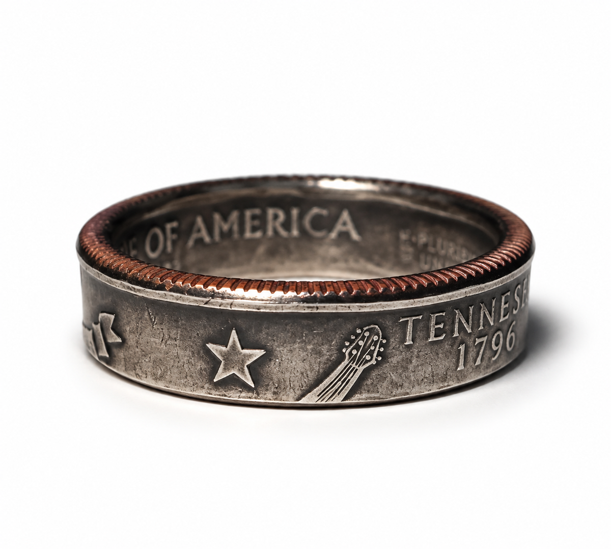 Tennessee State Quarter Coin Ring