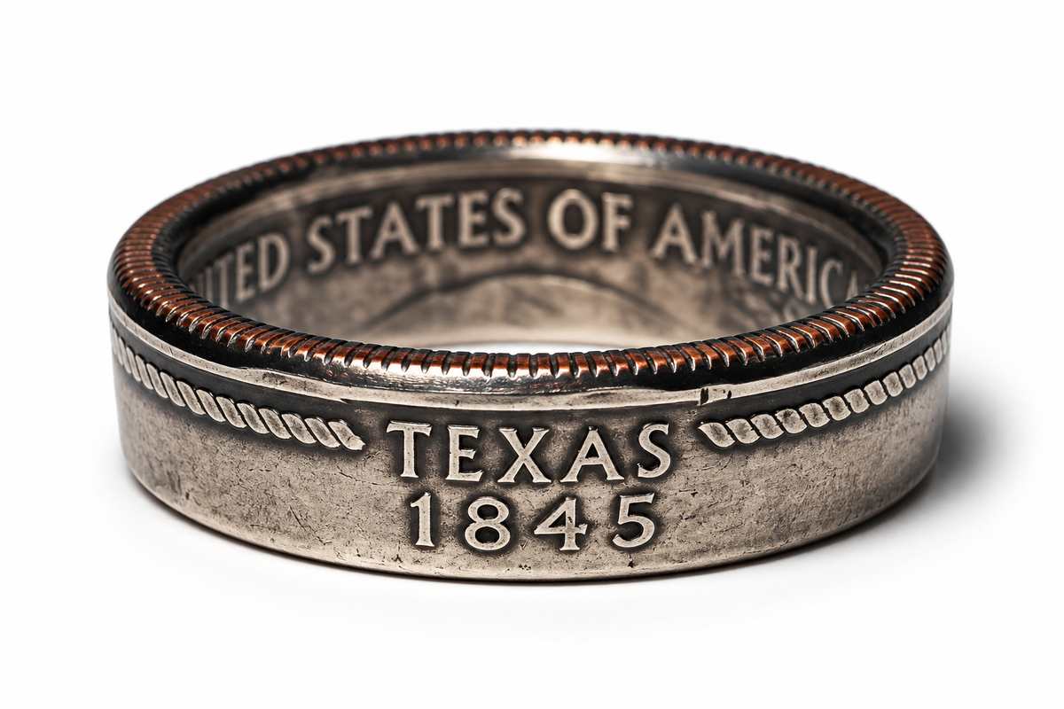 Texas State Quarter Coin Ring