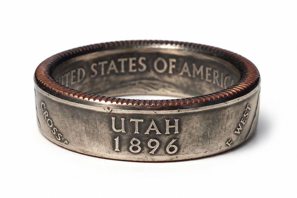 Utah State Quarter Coin Ring
