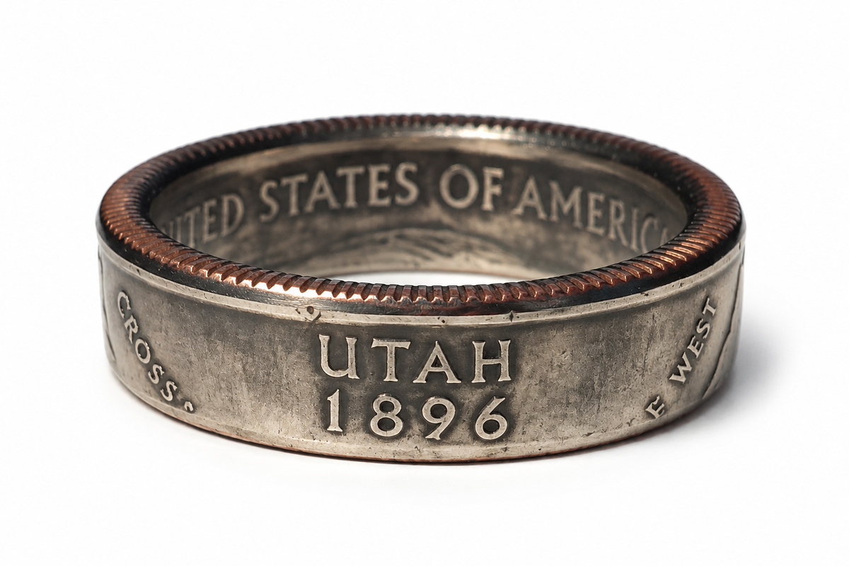 Utah State Quarter Coin Ring